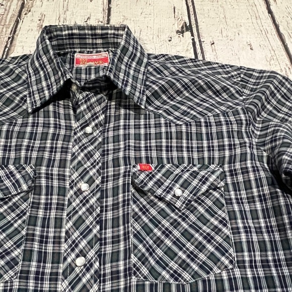Vintage Ely Plains Rancher Rockabilly Western Pearl Snap Plaid Button Down Shirt - Picture 3 of 6